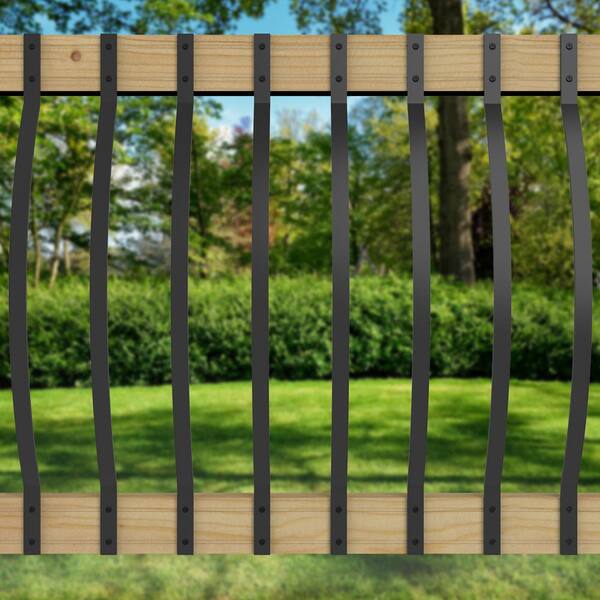 Deckorators 3/16-in x 1-in x 32-1/4-in Black Aluminum Deck Baluster (5-Pack)