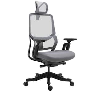 Grey Mesh Ergonomic Mesh Desk Office Chair with Arms