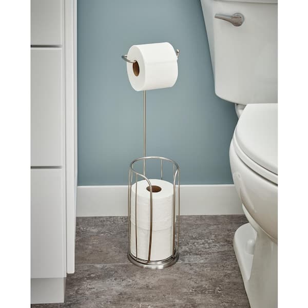 Free Standing Toilet Paper Holder Stand, Oil Rubbed Bronze Toilet Paper  Holder with Storage for Jumbo Mega, Housen Solutions