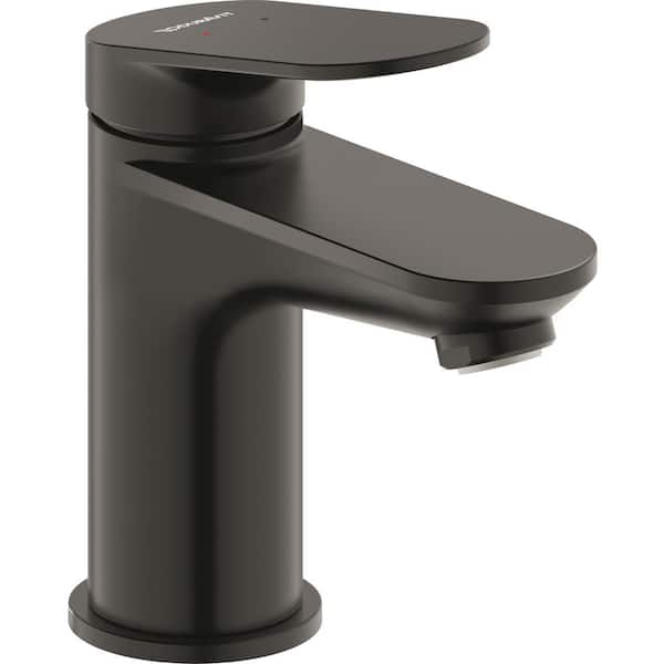 Duravit No.1 Single Handle Single Hole Bathroom Faucet with Drain Kit Included Included in Matte Black