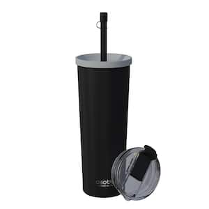 27 oz Double-Walled Vacuum Insulated Black Stainless Steel Travel Tumbler