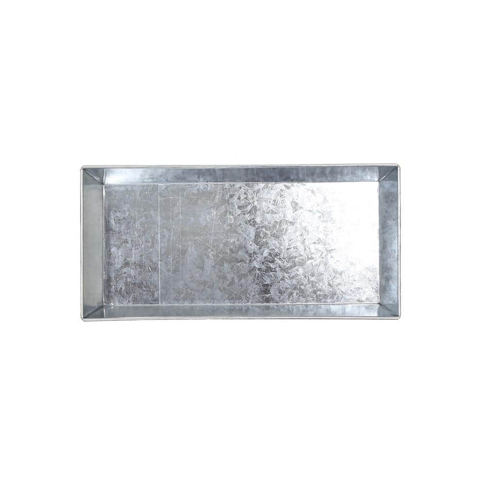 Antique Galvanized Steel Rectangular Herb & Plant Tray - 20in
