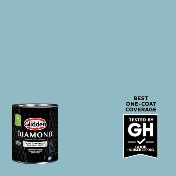 Glidden Diamond 1 qt. PPG1150-4 Kingston Aqua Eggshell Interior Paint with Primer