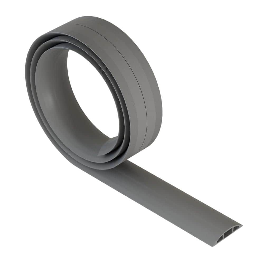 6 ft. Heavy Duty PVC Flexible Floor Cable Cover, Cord Hider to Protect and Prevent Trip Hazard, Gray price history on PriceWatchPro