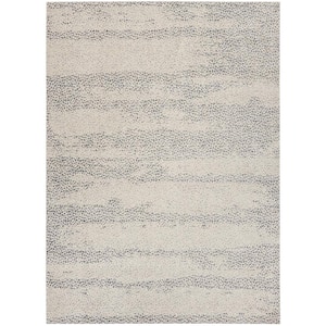 Elegance Beige Grey 8 ft. x 11 ft. Abstract Contemporary Area Rug