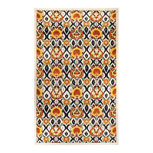 Suzani One-of-a-Kind Handmade Ivory 17 ft. 2 in. x 10 ft. Indoor Area Rug