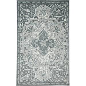 Emiko Gray 4 ft. x 6 ft. Ornamental Area Rug