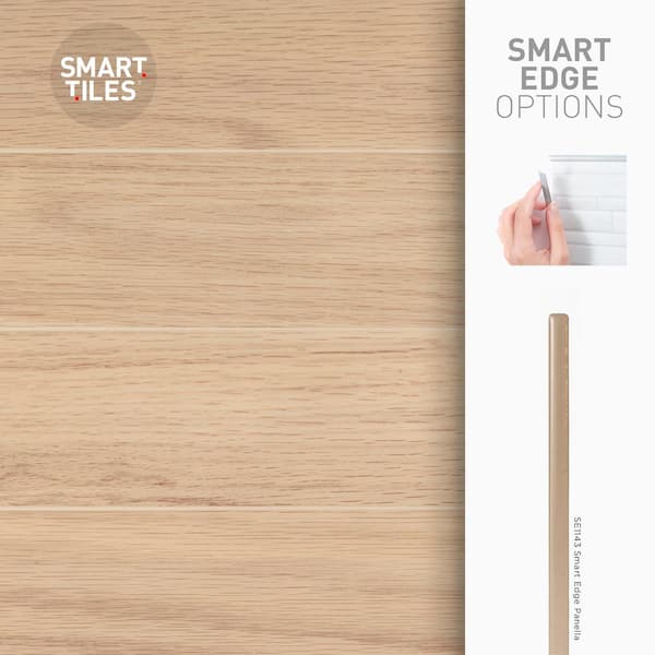 Smart Tiles Norway Alta Gray 23-in x 11-in Matte Resin Brick Wood Look Peel and Stick Wall Tile (2.68-sq. ft/ Carton)