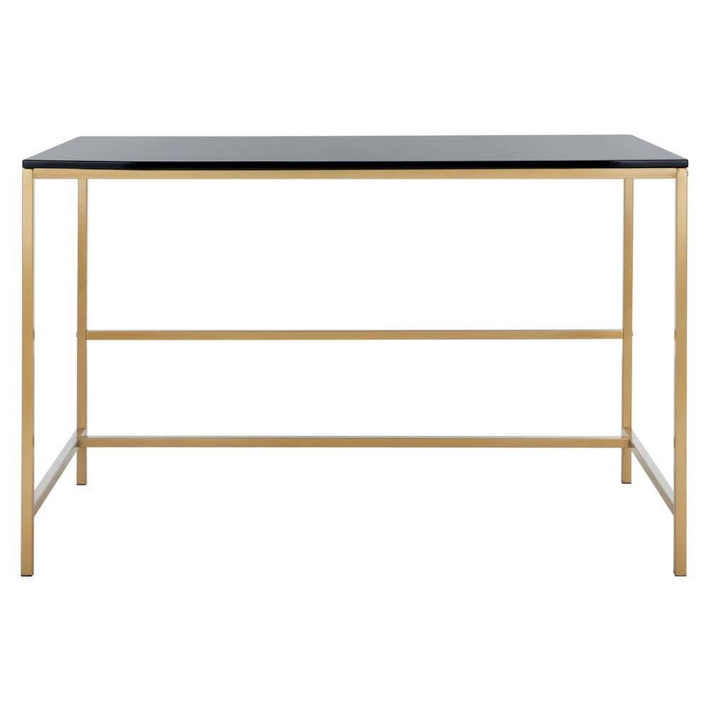 Nova Black and Gold Wood Writing Desk