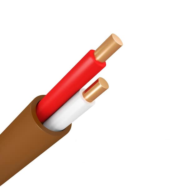 Syston Cable Technology 50 ft. EZ-PULL Premium 18/2 Brown Solid Copper CL3R (Riser) Thermostat Wire