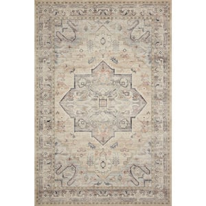 Hathaway Multi/Ivory 1 ft. 6 in. x 1 ft. 6 in. Sample Traditional Distressed Printed Area Rug