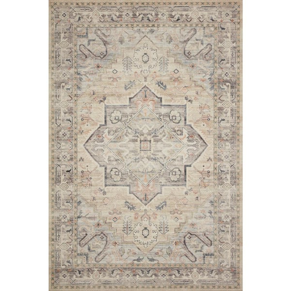 LOLOI II Hathaway Multi/Ivory 2 ft. 6 in. x 7 ft. 6 in. Traditional Distressed Printed Runner Area Rug