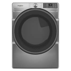 7.4 cu. ft. vented Front Load Electric Dryer in Radiant Silver with Wrinkle Shield Option