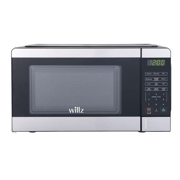 Willz 0.7 cu. ft. Modern Countertop Small Microwave with Sensor Cooking in True Stainless Steel