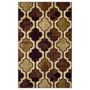 Viking Coffee 8 ft. x 10 ft. Rectangle Geometric, Trellis Polypropylene Area Rug