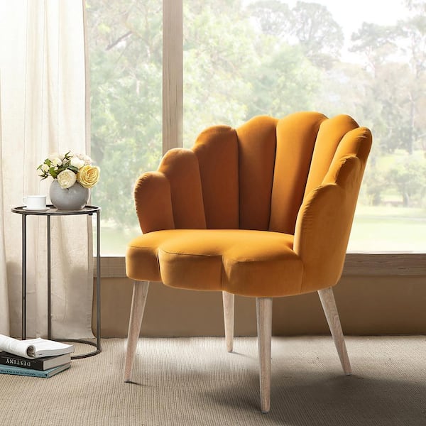 Orange deals scallop chair