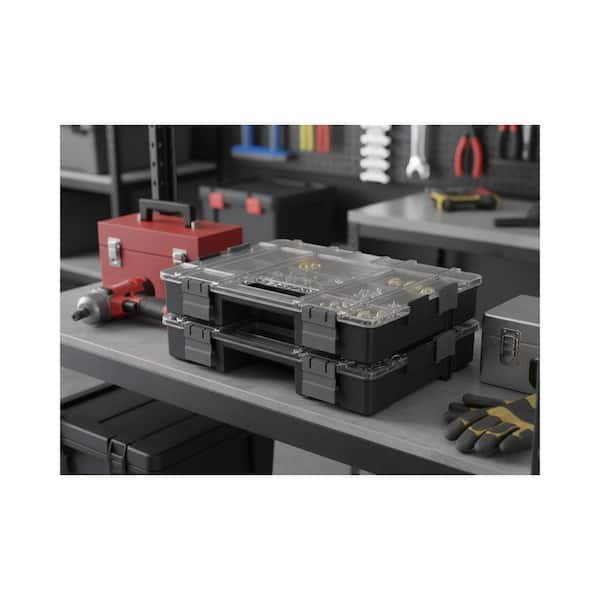 Husky 17-Compartment Adjustable Interlocking Small Parts Organizer