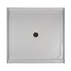 48 in. x 48 in. Center Drain 3.19 in. Shower Base in White