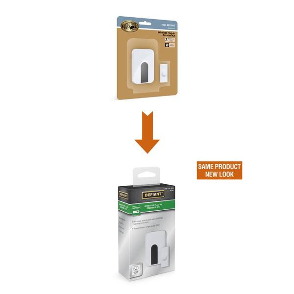 Hampton Bay Wireless Plug-In Doorbell Kit with Wireless Push