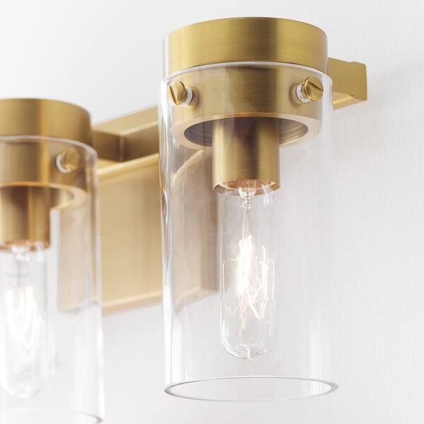 Generation Lighting - Garrett 21.125 in. 3-Light Burnished Brass Vanity Light