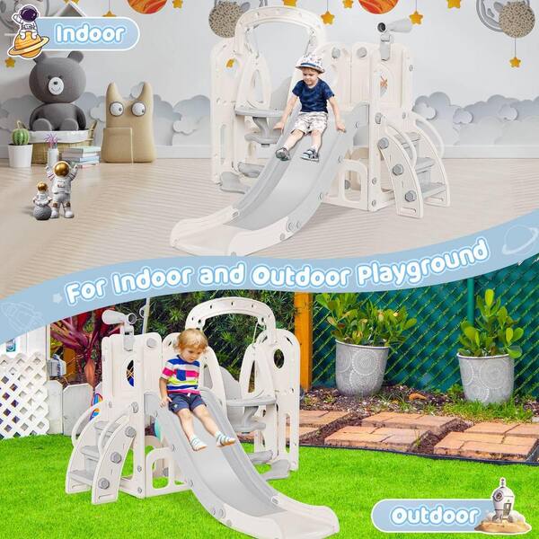 スポーツトイ・アクショントイ #UNBRANDED STEPROUND FULLSIZE SEEUTEK 5.42 ft. Indoor Outdoor Blue Gray 6-in-1 Astronaut