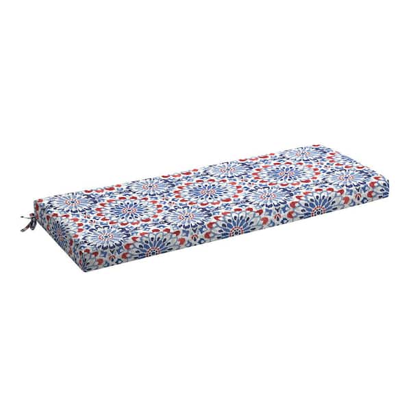 ARDEN Foam Outdoor Rectangular Bench Cushion 48 x 18 Made with ProFoam Rain-Proof Fade Resistant Clark Blue