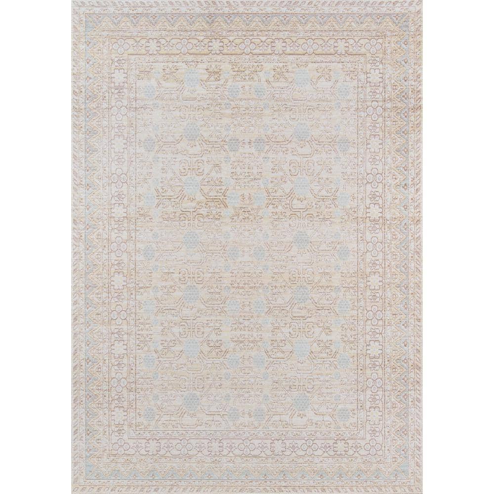 Modern Elegance Braided Blue Synthetic Rectangular Rug 5'3" x 7'3"