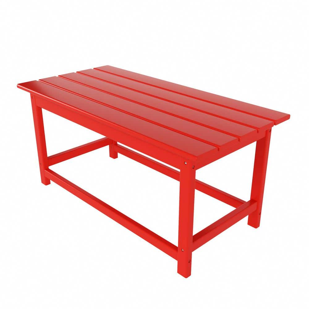 Red Adirondack 3-Piece Outdoor Coffee & Side Table Set