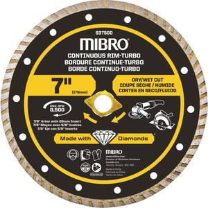 7 in. Continuous Rim Turbo Diamond Blade