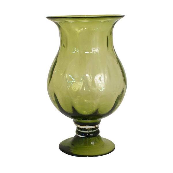 Home Decorators Collection 7 in. W Dana Green Hurricane Glass Candle Holder