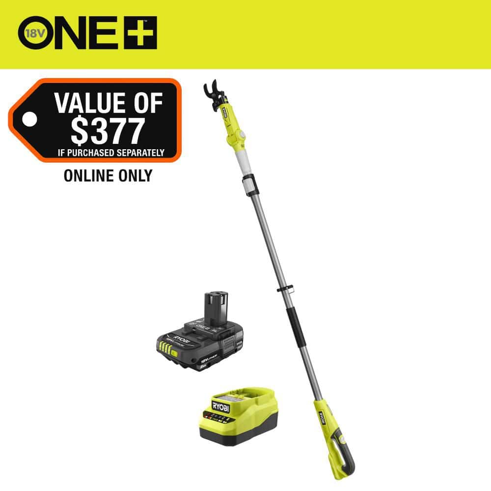 リョービ　へチプロ　2.1 RYOBI ONE+ 18V Cordless Pole Lopper with 2.0 Ah Battery and
