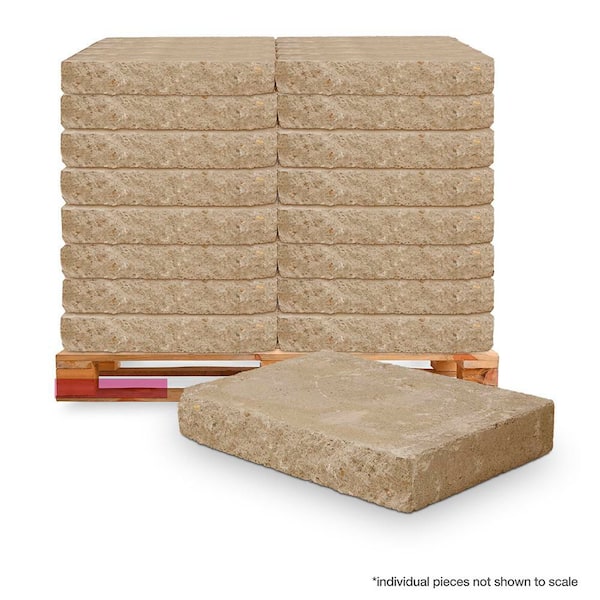3 in. x 18 in. x 13.5 in. Sandstone Rectangular Concrete Wall Cap (48-Pieces/72 sq. ft. /Pallet)