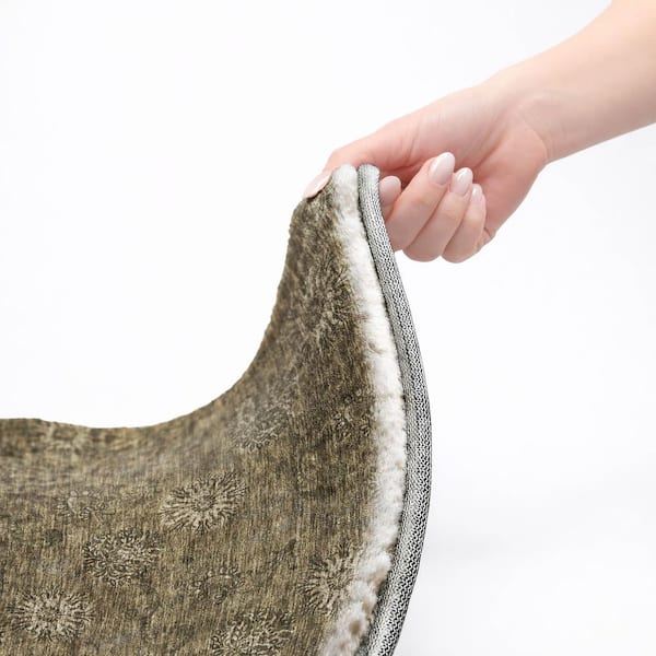 Dream Shag Premium Machine Washable Abstract ADS788 Brown 5 ft. x 7 ft. 6 in. Area Rug