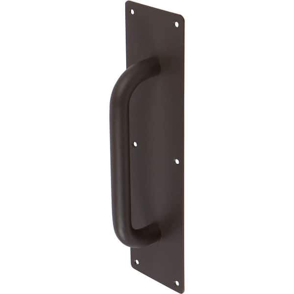 DELANEY HARDWARE 11-3/4 in. Bronze Barn Door Hardware Round Handle with Plate