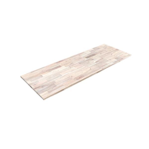 Interbuild 6 ft. L x 25 in. D Finished Acacia Solid Wood Butcher Block Countertop With Square Edge 675804 - The Home Depot