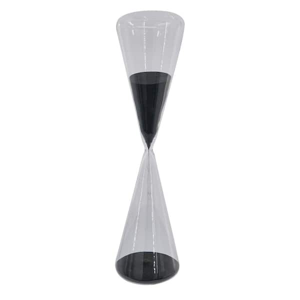 A & B Home Gray/Black 120-Minute Triangular Hourglass with Black Sand