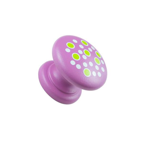 Hand Painted Knobs Set of 8-2 Knobs Hot Pink Black and White Polka Dots