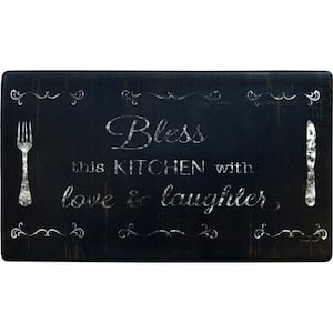 Cloud Comfort Bless This Kitchen 20 in. x 36 in. Anti-Fatigue Kitchen Mat