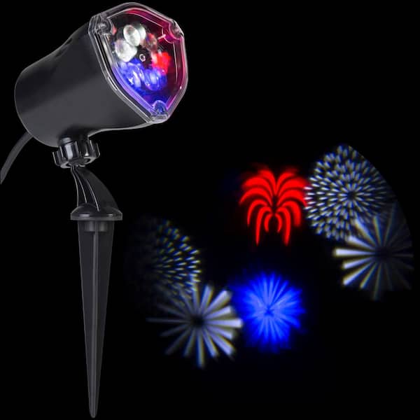 LightShow 10.24 in. LED Whirl-a-Motion-4th of July (RWWB) Stake