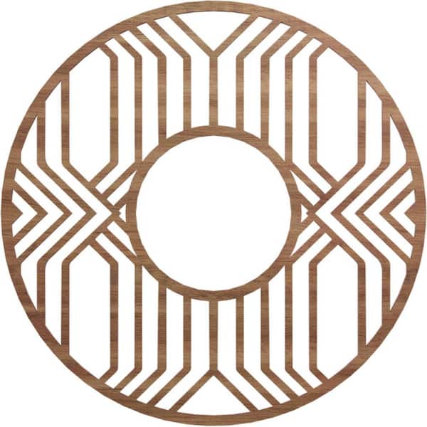 26 in. x 9.5 in. x 0.375 in. Wood Medallion Moulding