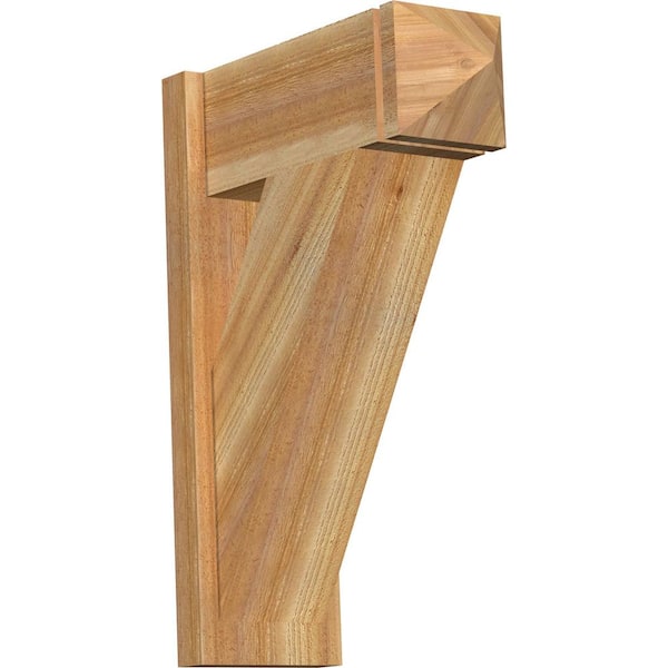 Ekena Millwork 8 in. x 28 in. x 20 in. Western Red Cedar Traditional Arts and Crafts Rough Sawn Outlooker