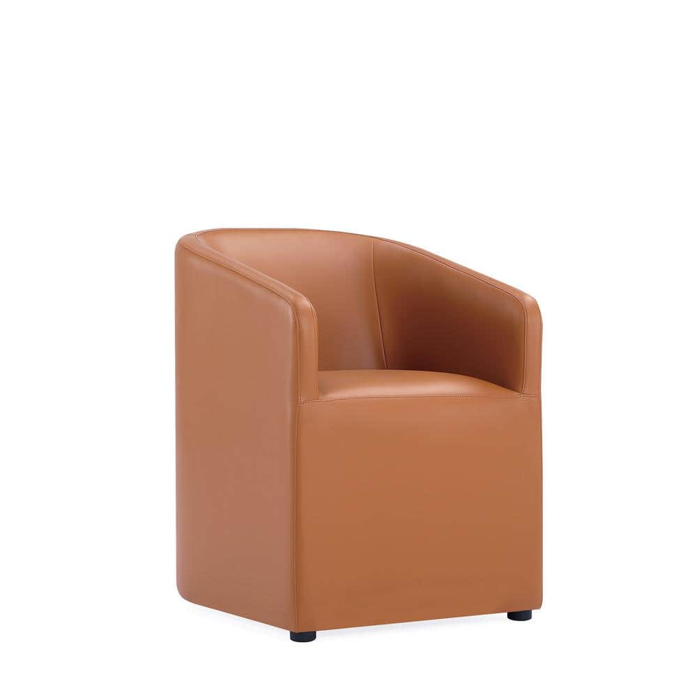 Saddle Faux Leather Upholstered Arm Chair Set