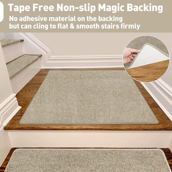 20x76cm Stair Tread Carpet Mats Step Staircase Non Slip Mat Protection  Cover Pad