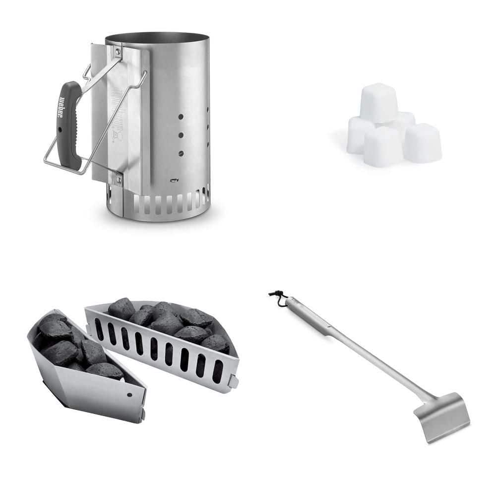 Weber Charcoal Grill Accessory Bundle with Grill Rake, Fuel