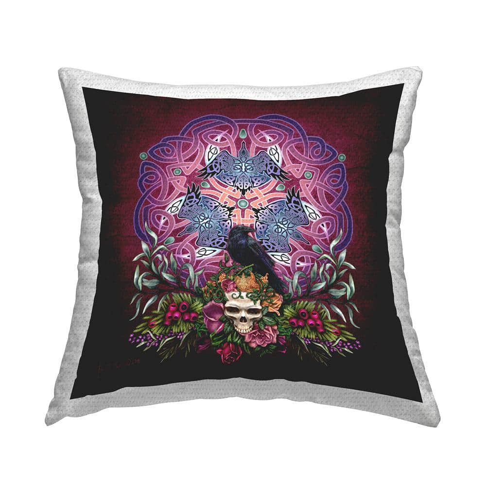 Celtic Morrigans Raven Red Square Outdoor Throw Pillow price history on PriceWatchPro