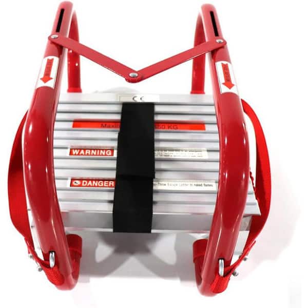 3-Story 25 ft. Fire Escape Ladder Emergency Portable Safety Ladder with Anti-Slip Rungs 990 lbs. Capacity
