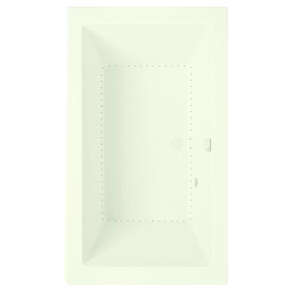 Aquatic Serenity 21 - 72 in. Rectangular Bathtub with Center Drain in Acrylic Drop-in DriftBath and Chromotherapy Biscuit