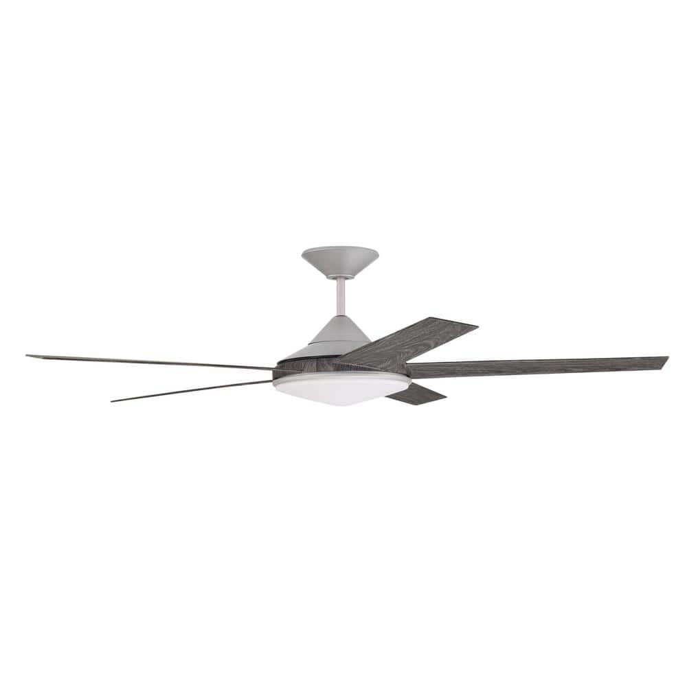 Craftmade Dly605 Delaney 60  5 Blade Outdoor Smart Led Ceiling Fan - Painted Nickel