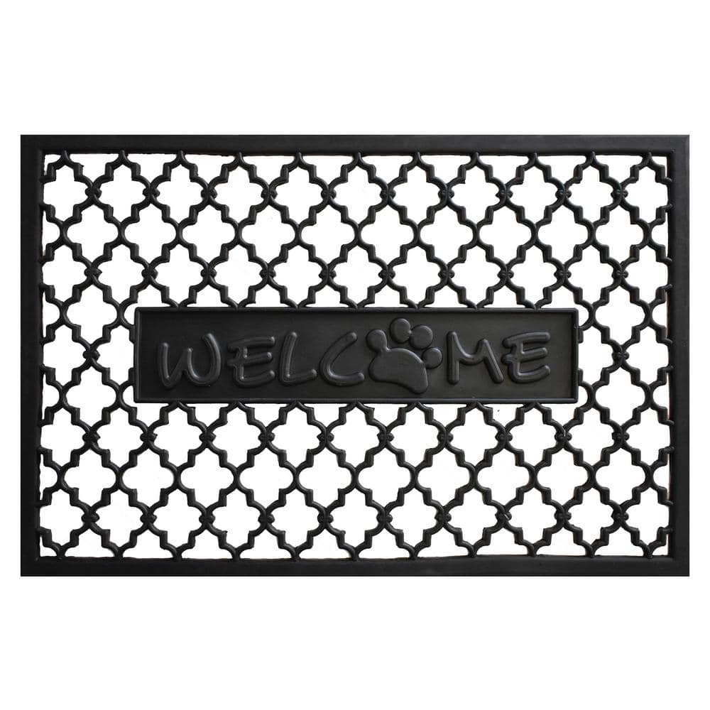 Rubber Welcome Paw 24 in. x 36 in. Door Mat price history on PriceWatchPro