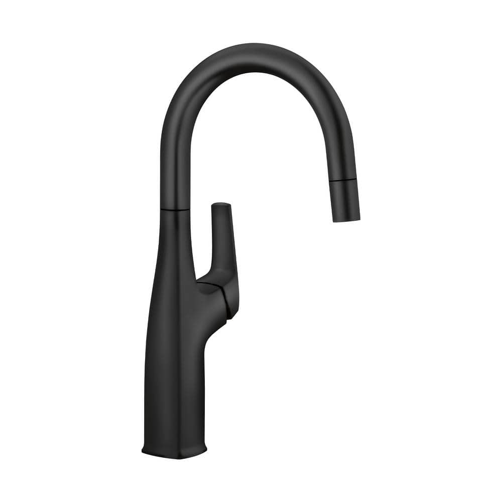 Rivana Single-Handle Pull-Down Bar Faucet in Matte Black